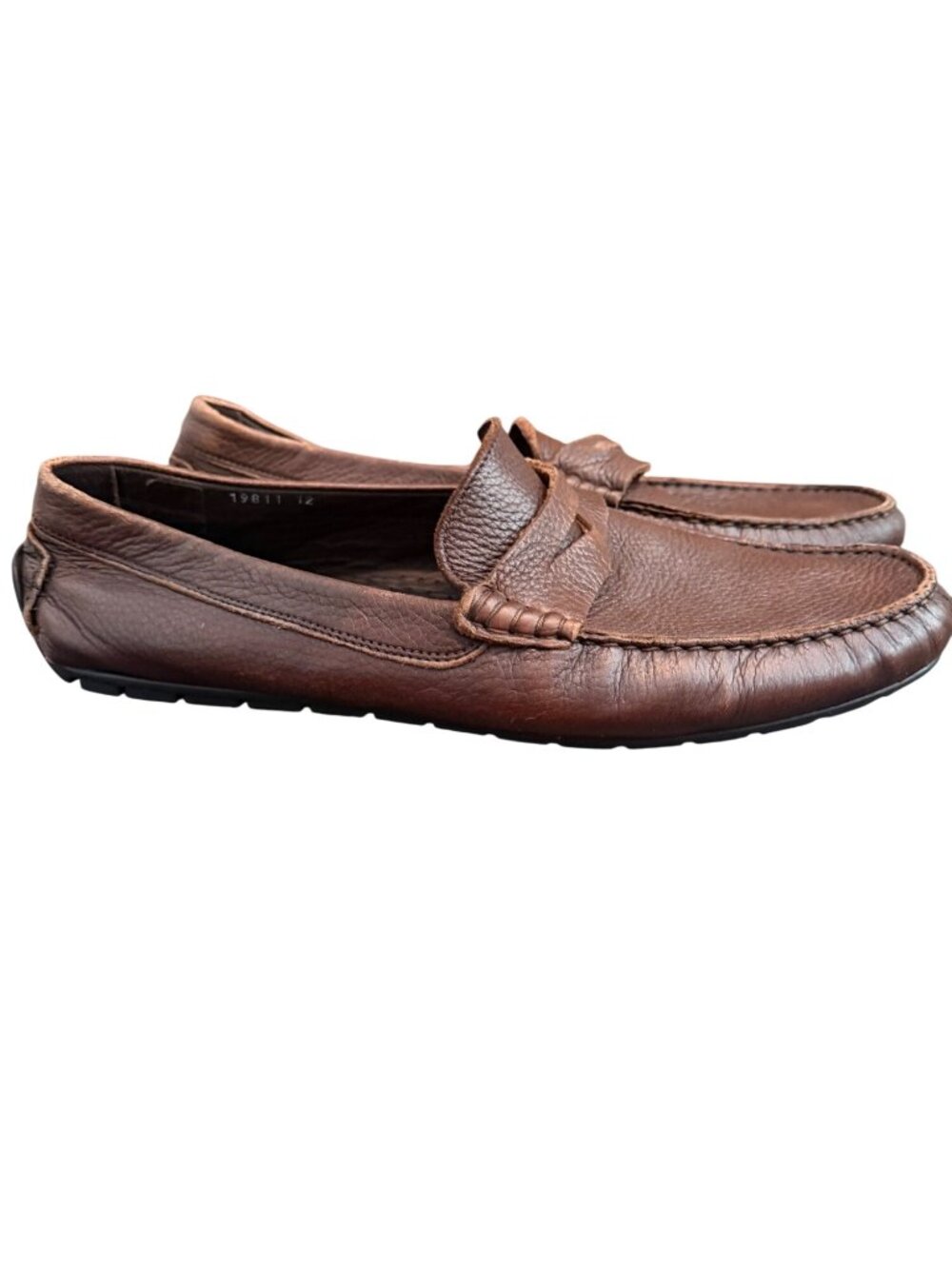 To Boot New York Mens Brown Leather Loafers US Size 12 Made In Italy